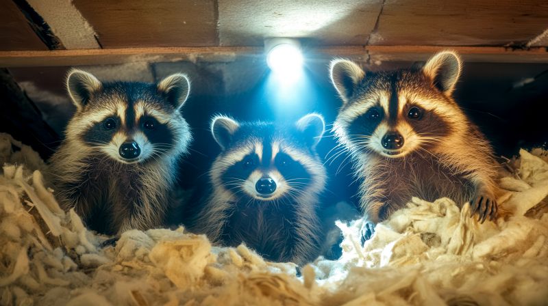 Raccoons in Attic